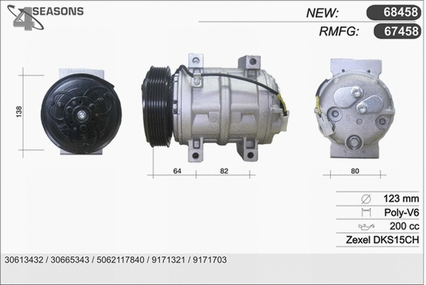 Compressor, air conditioning (67458)