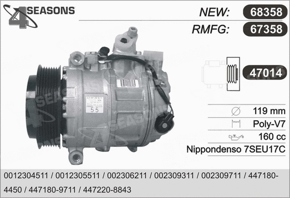 Compressor, air conditioning (67358)