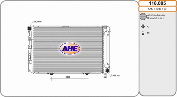 Radiator, engine cooling (118.005)
