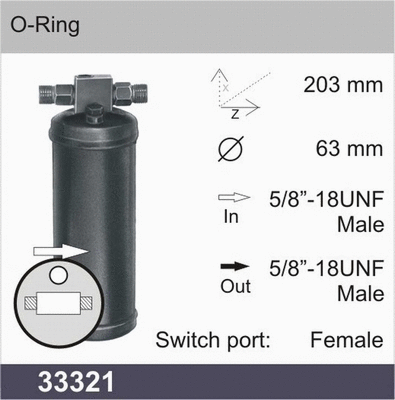 Dryer, air conditioning (33321)