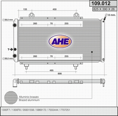 Radiator, engine cooling (109.012)