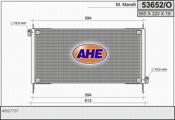 Condenser, air conditioning (53652/O)