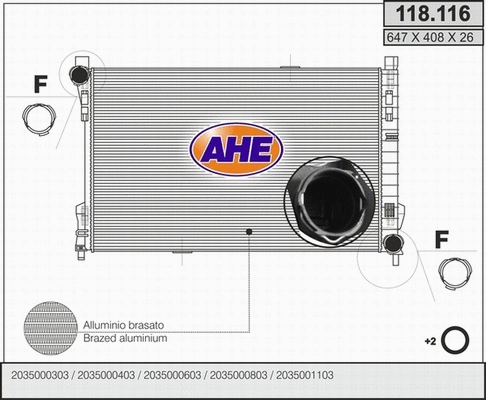 Radiator, engine cooling (118.116)