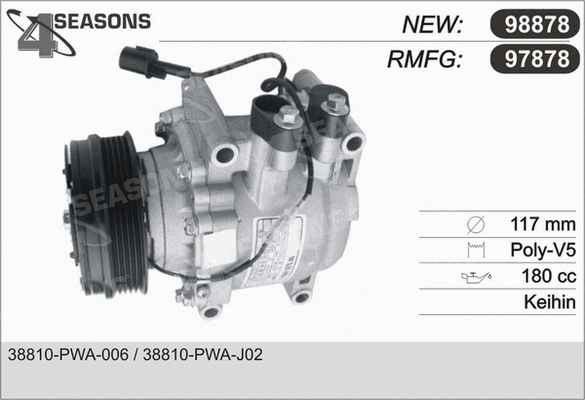 Compressor, air conditioning (97878)