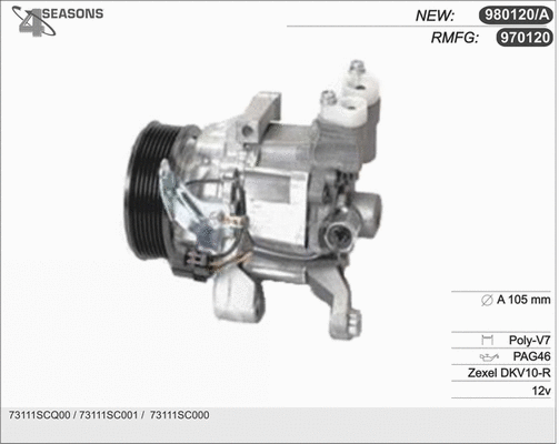 Compressor, air conditioning (970120)