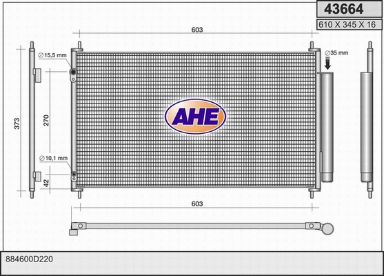 Condenser, air conditioning (43664)