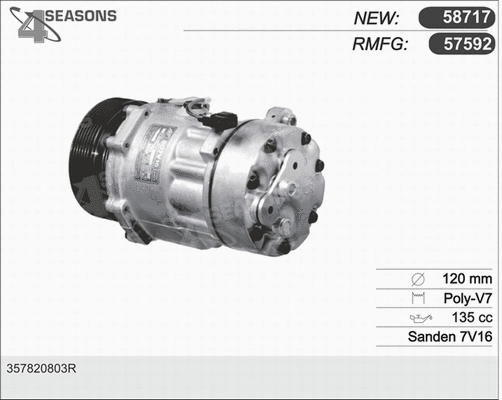 Compressor, air conditioning (57592)