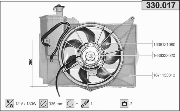 Fan, engine cooling (330.017)