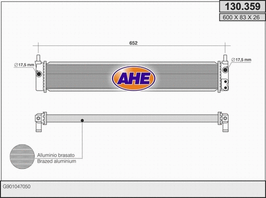 Radiator, engine cooling (130.359)
