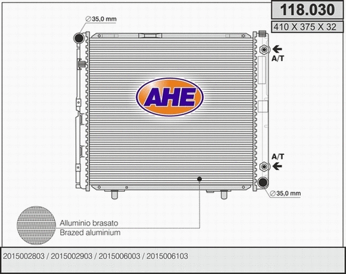 Radiator, engine cooling (118.030)