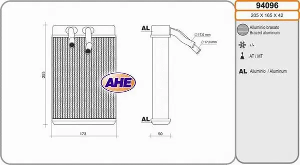 Heat Exchanger, interior heating (94096)
