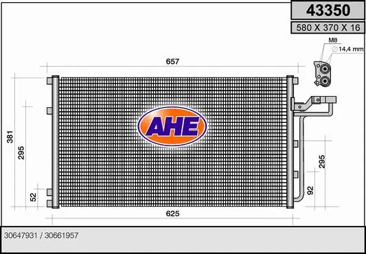 Condenser, air conditioning (43350)