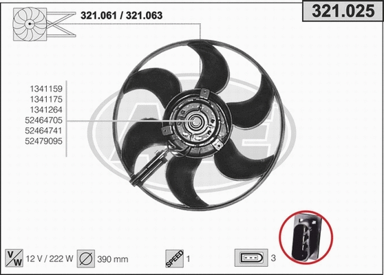 Fan, engine cooling (321.025)