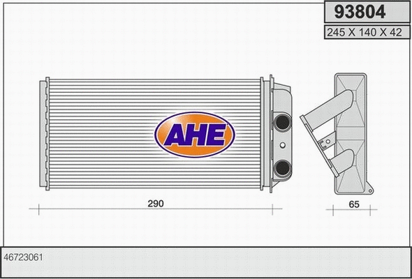 Heat Exchanger, interior heating (93804)