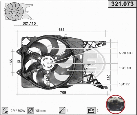 Fan, engine cooling (321.073)