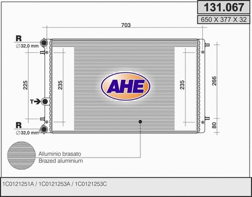 Radiator, engine cooling (131.067)