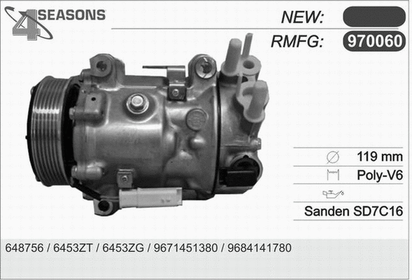Compressor, air conditioning (970060)