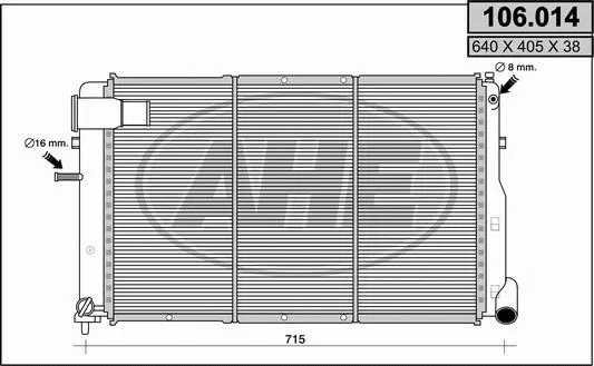 Radiator, engine cooling (106.014)