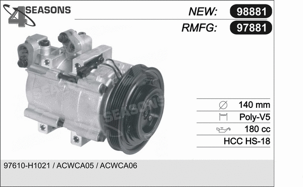 Compressor, air conditioning (97881)