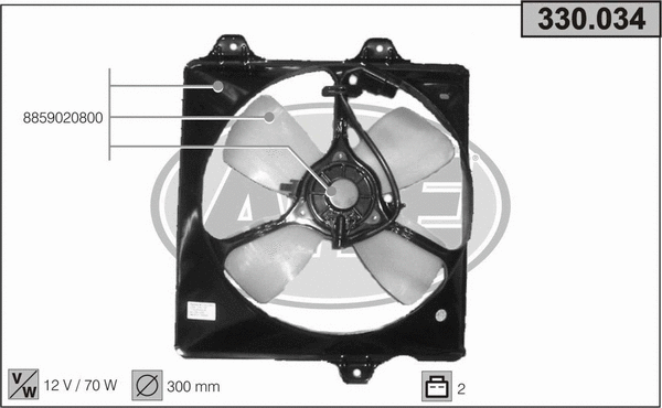 Fan, engine cooling (330.034)