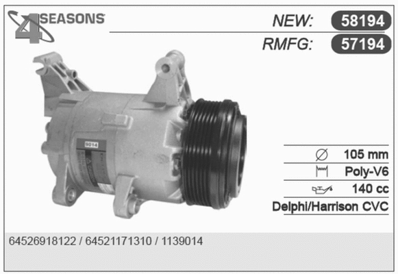 Compressor, air conditioning (57194)