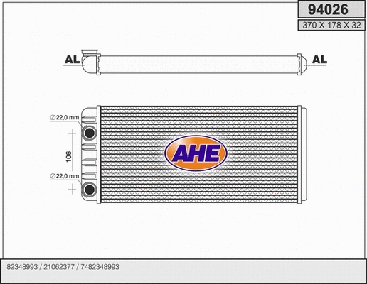 Heat Exchanger, interior heating (94026)