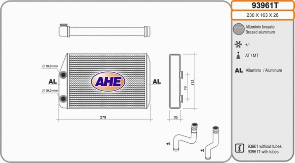 Heat Exchanger, interior heating (93961T)