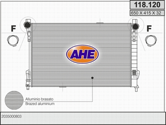 Radiator, engine cooling (118.120)