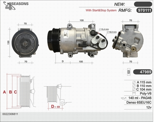 Compressor, air conditioning (970111)
