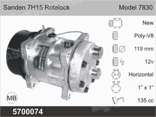 Compressor, air conditioning (5700074)