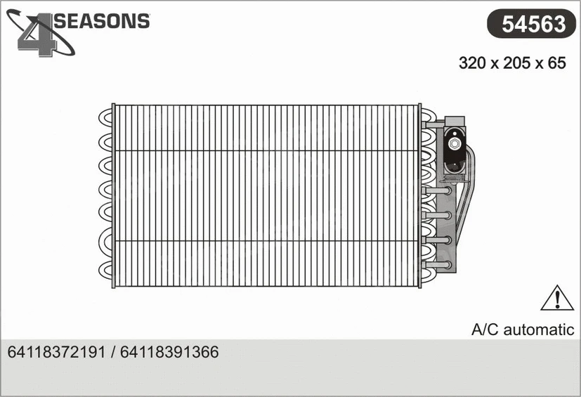 Evaporator, air conditioning (54563)
