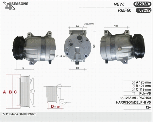 Compressor, air conditioning (67292)