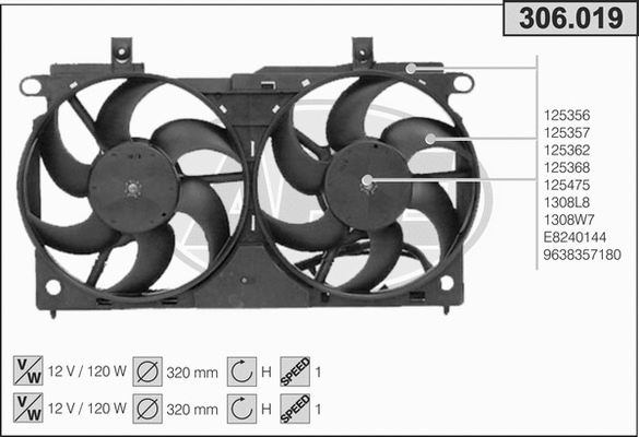 Fan, engine cooling (306.019)