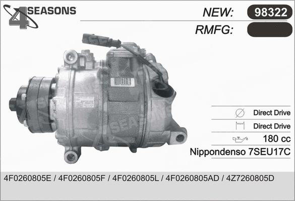 Compressor, air conditioning (98322)