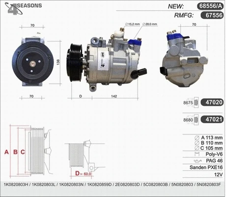 Compressor, air conditioning (68556/A)