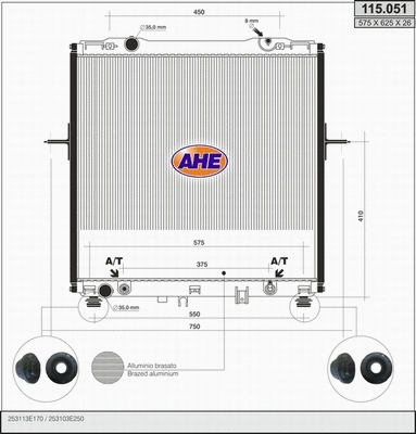 Radiator, engine cooling (115.051)