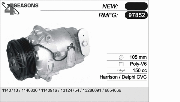 Compressor, air conditioning (97852)