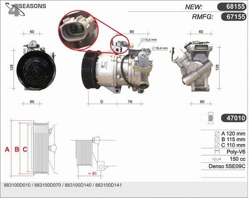 Compressor, air conditioning (67155)
