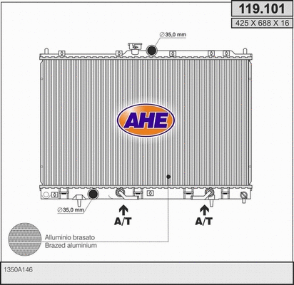 Radiator, engine cooling (119.101)
