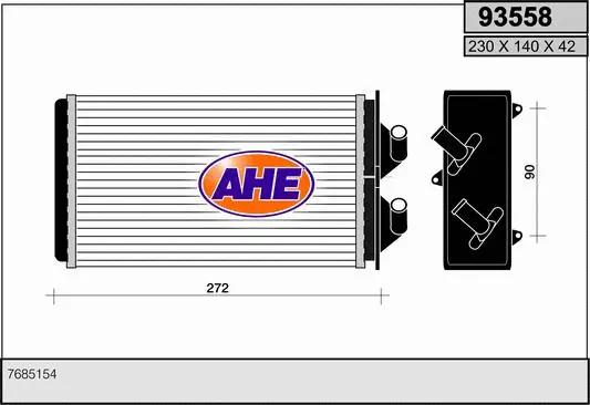 Heat Exchanger, interior heating (93558)