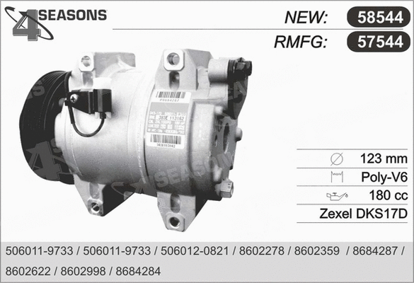 Compressor, air conditioning (57544)