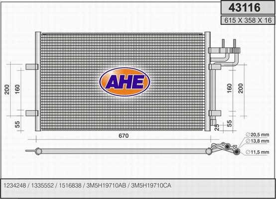 Condenser, air conditioning (43116)