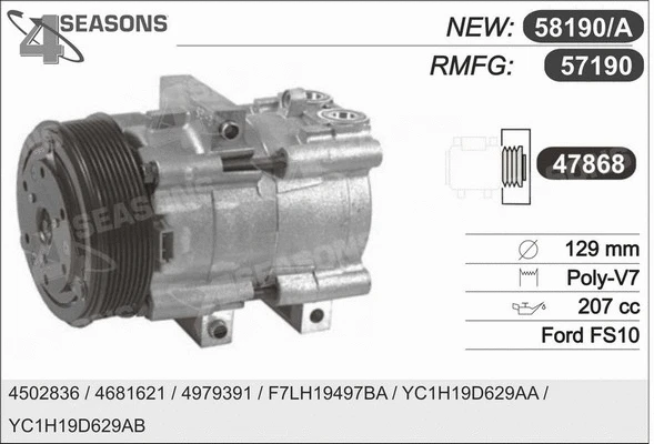 Compressor, air conditioning (58190/A)