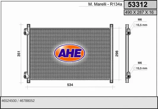 Condenser, air conditioning (53312)