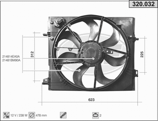 Fan, engine cooling (320.032)