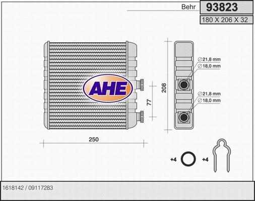Heat Exchanger, interior heating (93823)