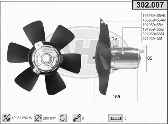 Fan, engine cooling (302.007)