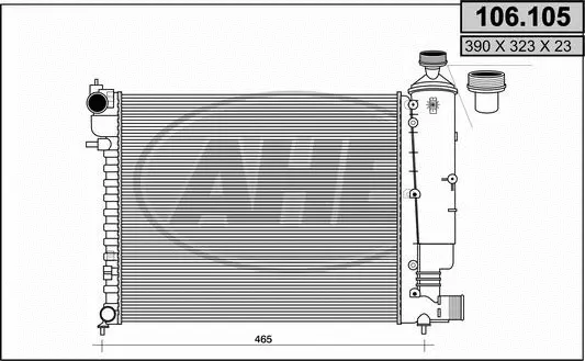 Radiator, engine cooling (106.105)