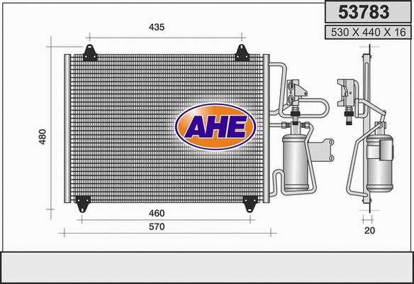 Condenser, air conditioning (53783)