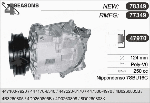 Compressor, air conditioning (77349)